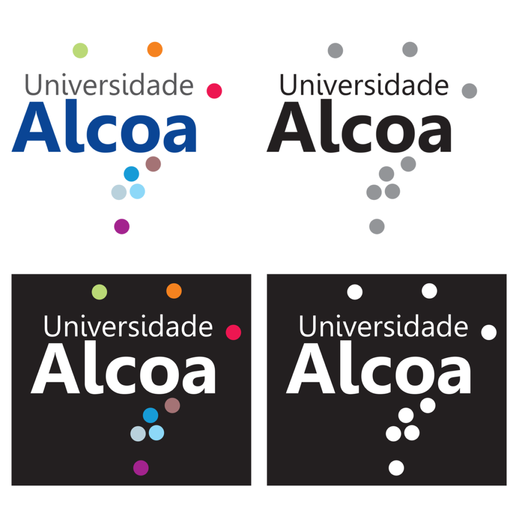 4 versions of a logo